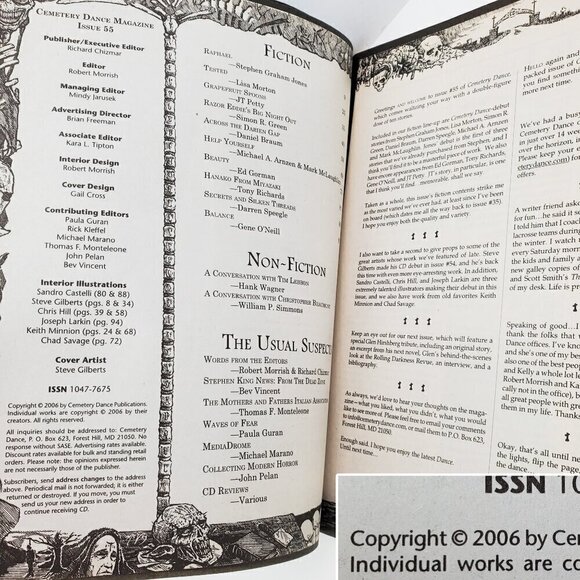 Cemetery Dance Magazines Lot 8 Issues 53-60 Stephen King Gaiman Horror 2005-2009 - Picture 12 of 16